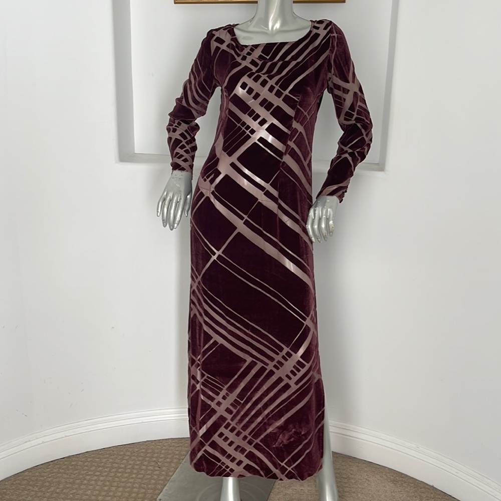 Piano Piano Dolce Carlotta Vintage 90's Dress Burgundy Size 8
